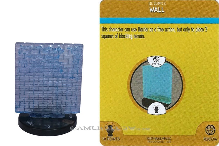 Heroclix DC War of Light OP R207.04 Construct Blue Wall 3D Relic SR