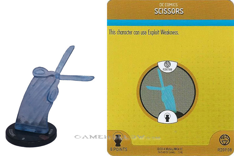 Heroclix DC War of Light OP R207.08 Construct Blue Scissors 3D Relic SR