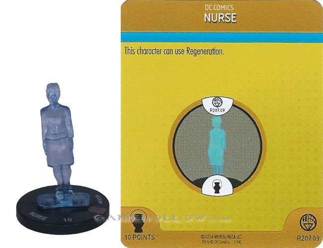 Heroclix DC War of Light OP R207.09 Construct Blue Nurse 3D Relic SR