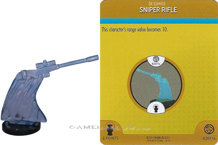 Heroclix DC War of Light OP R207.14 Construct Blue Sniper Rifle 3D Relic SR