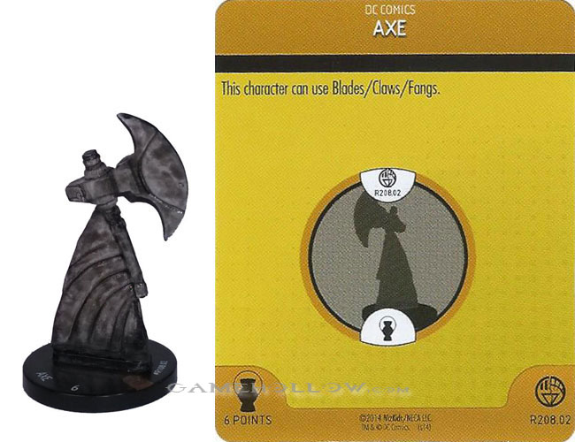 Heroclix DC War of Light OP R208.02 Construct Black Axe 3D Relic SR