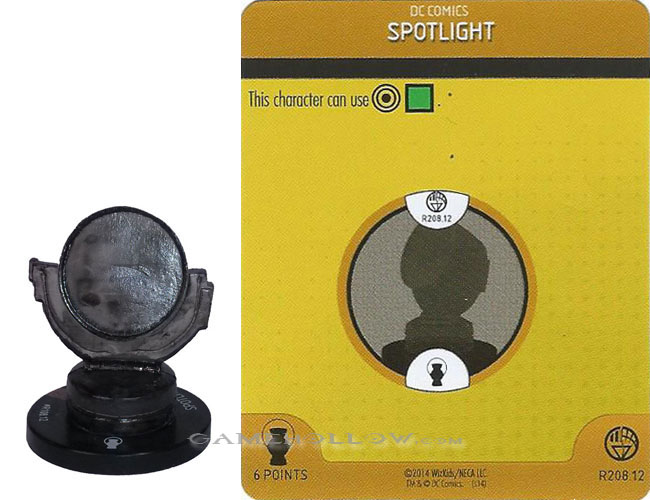 Heroclix DC War of Light OP R208.12 Construct Black Spotlight 3D Relic SR