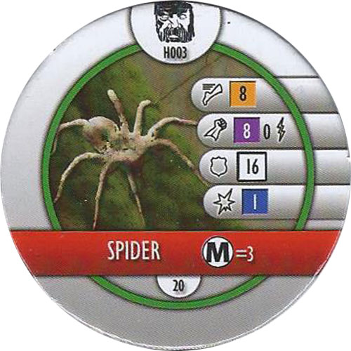 Heroclix Lord of the Rings Desolation of Smaug H003 Spider (horde token)