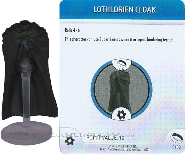 Heroclix Lord of the Rings Fellowship of the Ring S102 Lothlorien Cloak 3D Object LE