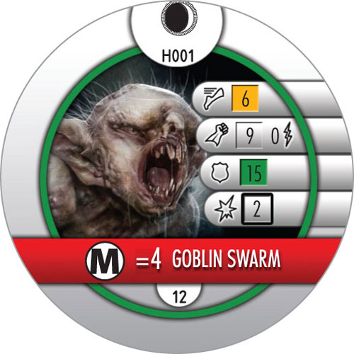 Heroclix Lord of the Rings Hobbit H001 Goblin Swarm (horde token)