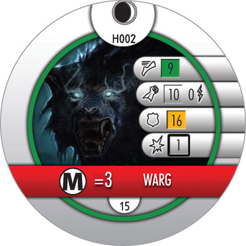 Heroclix Lord of the Rings Hobbit H002 Warg (horde token)