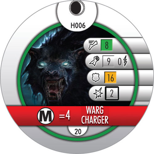 Heroclix Lord of the Rings Hobbit H006 Warg Charger (horde token)