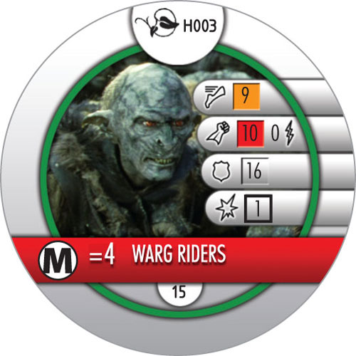 Heroclix Lord of the Rings Lord of the Rings H003 Warg Riders (horde token)