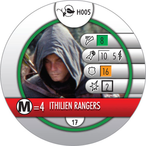 Heroclix Lord of the Rings Lord of the Rings H005 Ithilien Rangers (horde token)