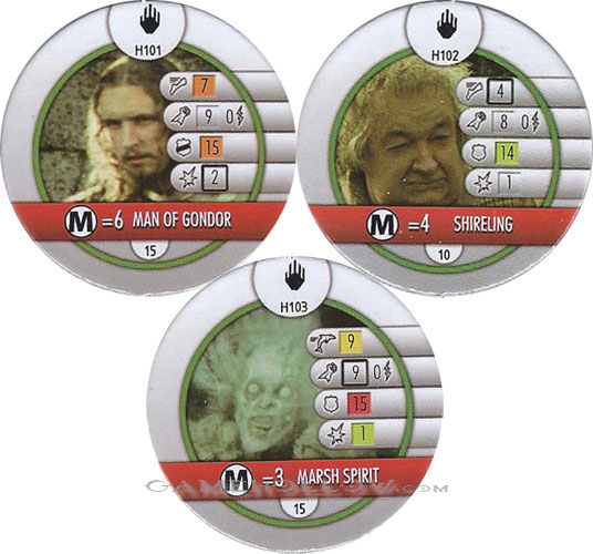 Heroclix Lord of the Rings Two Towers Complete Horde Token Set H001-H003