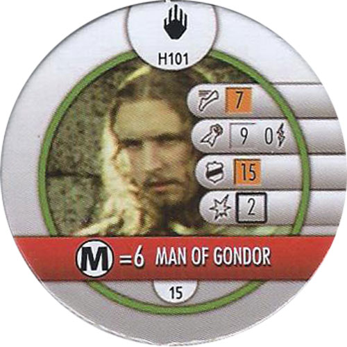 Heroclix Lord of the Rings Two Towers H101 Man of Gondor (horde token)