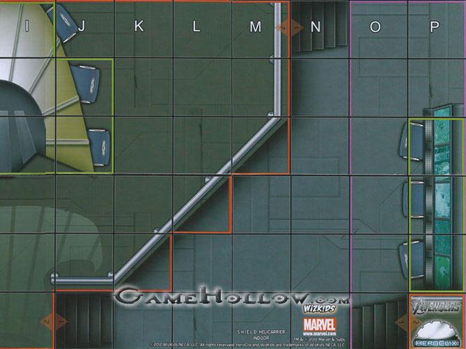 Heroclix Marvel Avengers Movie Map S.H.I.E.L.D Helicarrier 16x6 foldout hardback (Avengers Movie)