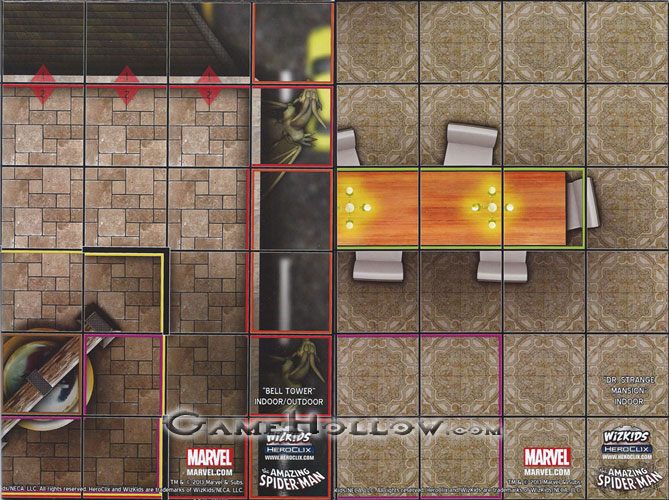 Heroclix Maps, Tokens, Objects, Online Codes Map Bell Tower / Dr Strange's Mansion (Amazing Spider-Man)
