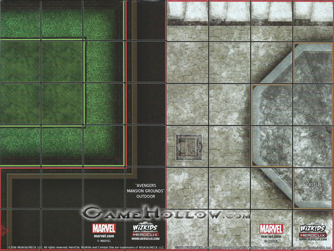 Heroclix Maps, Tokens, Objects, Online Codes Map Avengers Mansion Grounds / Castle (Age of Ultron Starter)