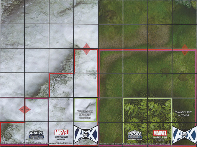 Heroclix Marvel Avengers vs X-Men Map Wundagore Mountain / Savage Land (Avengers vs X-Men)