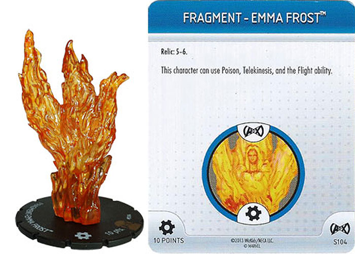 Heroclix Marvel Avengers vs X-Men S104 R104 Fragment Emma Frost 3D Object LE OP Kit