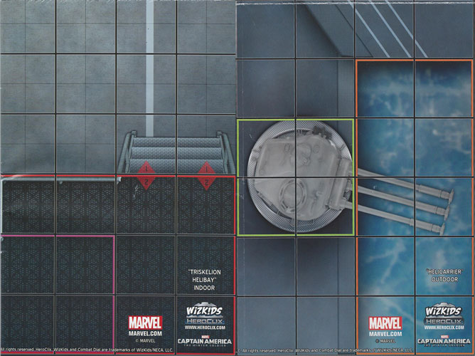 Heroclix Marvel Captain America Winter Soldier Map Triskelion Helibay / Helicarrier (Captain America Winter Soldier)