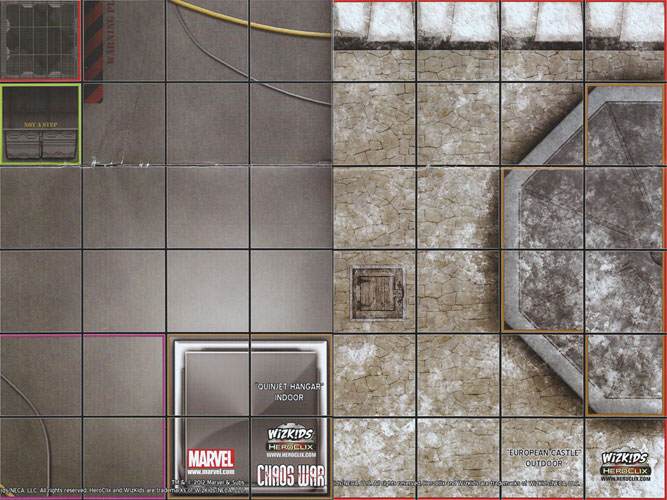Heroclix Marvel Chaos War Map Quinjet Hangar / European Castle (Chaos War)