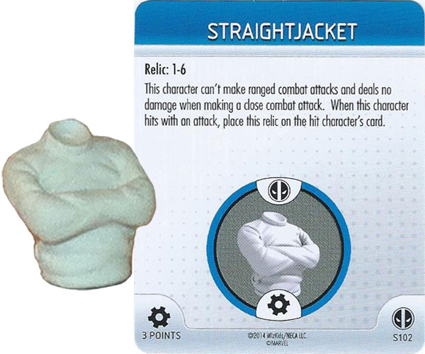 Heroclix Marvel Deadpool S102 Straightjacket 3D Object LE OP Kit