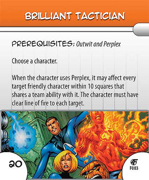 Heroclix Marvel Fantastic Forces F003 Brilliant Tactician