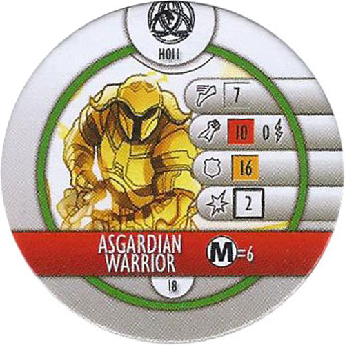 Heroclix Marvel Fear Itself OP H011 Asguardian Warrior (horde token)