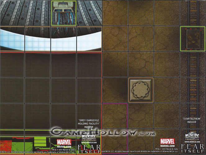 Heroclix Marvel Fear Itself OP Map Grey Gargoyle Holding Facility / Svartalfheim (Fear Itself)