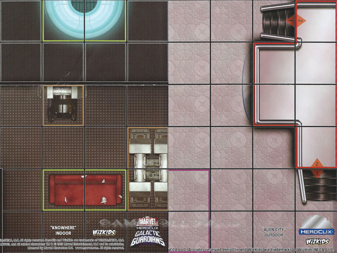Heroclix Maps, Tokens, Objects, Online Codes Map Knowhere / Alien City (Galactic Guardians)
