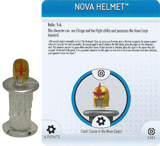 Heroclix Marvel Galactic Guardians S101 Nova Helmet 3D Object LE OP Kit