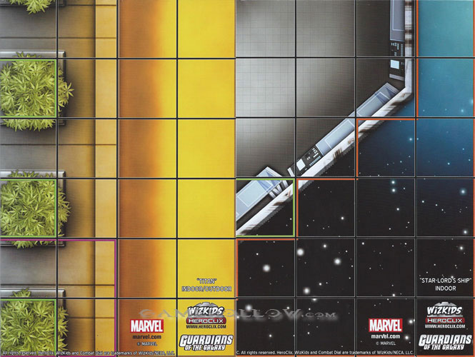 Heroclix Marvel Guardians of Galaxy Map Titan / Star Lord's Ship (Guardians of Galaxy)
