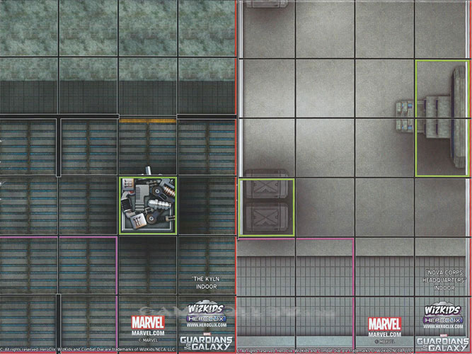 Heroclix Maps, Tokens, Objects, Online Codes Map Kyln / Nova Corps Headquarters (Guardians of Galaxy Movie)