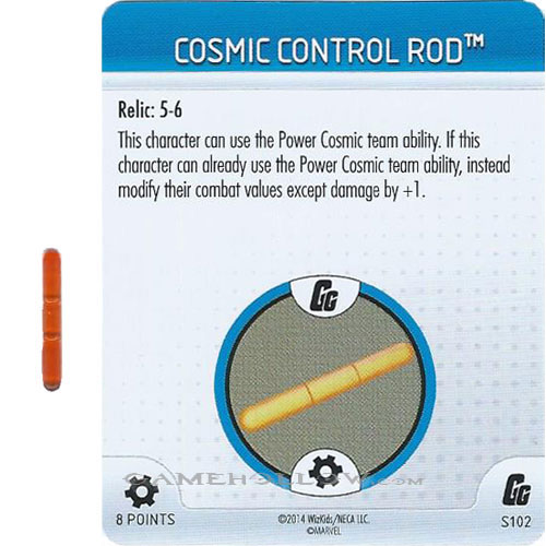 Heroclix Marvel Guardians of Galaxy S102 Cosmic Control Rod 3D Object LE OP Kit