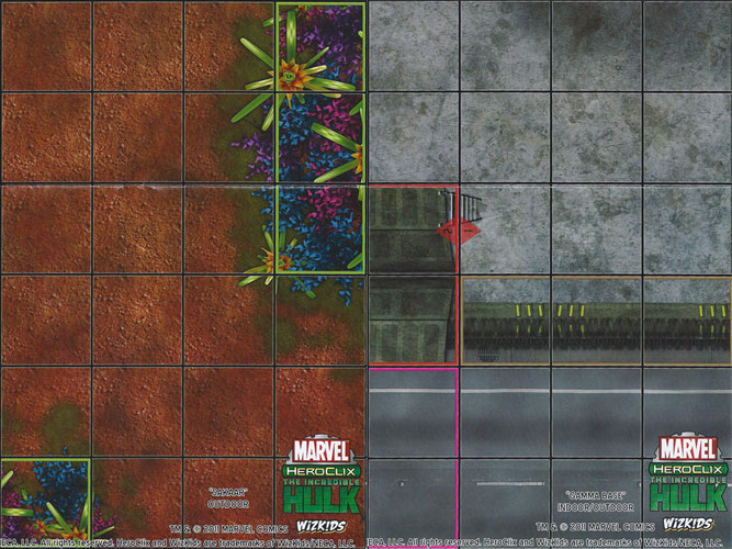 Heroclix Maps, Tokens, Objects, Online Codes Map Sakaar / Gamma Base (Incredible Hulk)