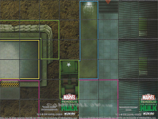 Heroclix Marvel Incredible Hulk Map Gamma Range / Shadowland Fortress (Incredible Hulk)