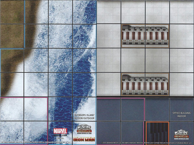 Heroclix Maps, Tokens, Objects, Online Codes Map Avengers Island / Office Building (Invincible Iron Man)