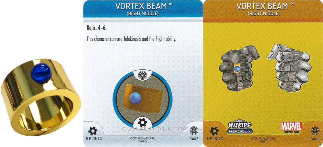 Heroclix Marvel Invincible Iron Man S002 R002 Ring Vortex Beam 3D Object LE