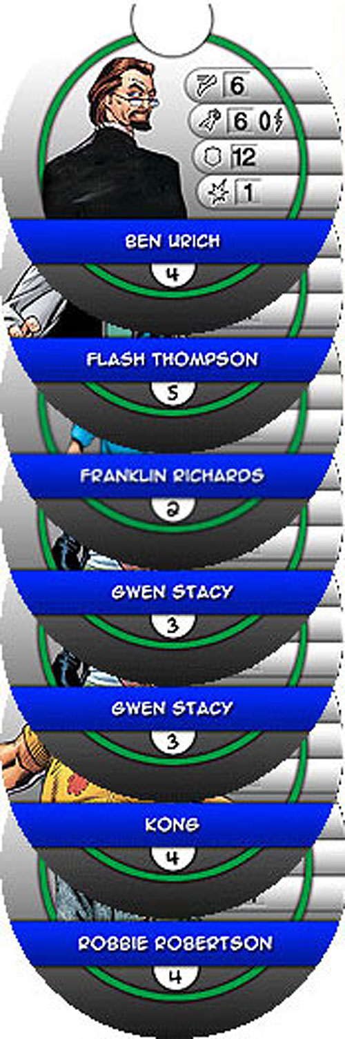 Heroclix Marvel Mutant Mayhem Complete Bystander Token Card Lot B002-B007