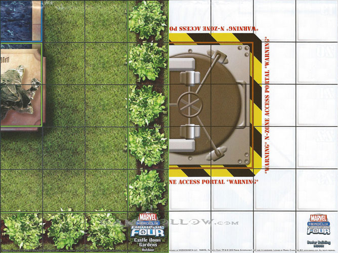 Heroclix Maps, Tokens, Objects, Online Codes Map Castle Doom Gardens / Baxter Building (Fantastic Four Starter)