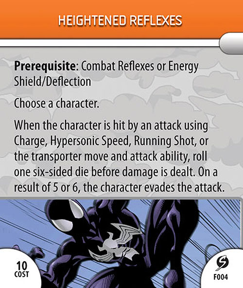 Heroclix Marvel Sinister F004 Heightened Reflexes