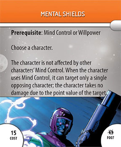 Heroclix Marvel Supernova F007 Mental Shields