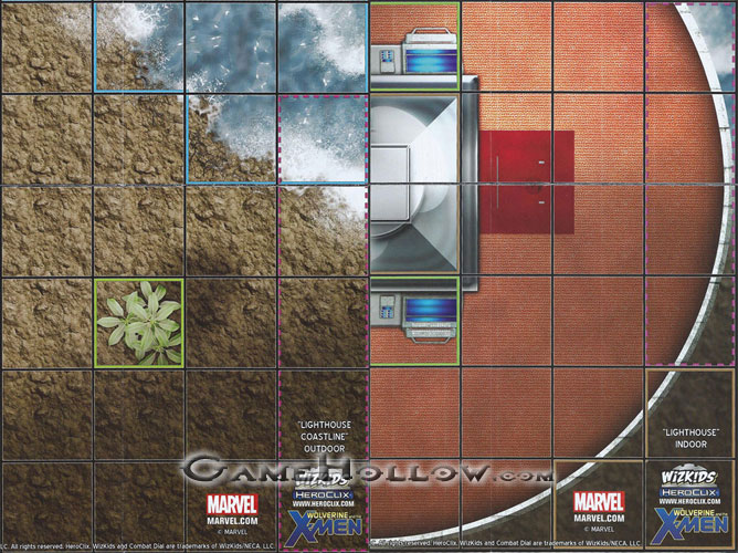 Heroclix Maps, Tokens, Objects, Online Codes Map Lighthouse Coastline / Lighthouse (Wolverine X-Men)