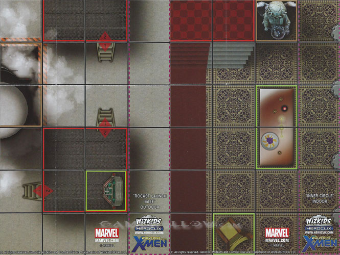 Heroclix Marvel Wolverine and the X-Men Map Rocket Launch Base / Inner Circle (Giant-Size X-Men)