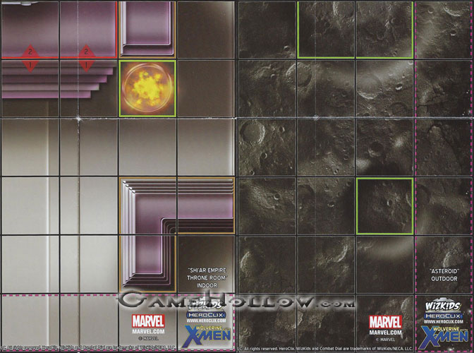 Heroclix Marvel Wolverine and the X-Men Map Shi'ar Empire Throne Room / Asteroid (Giant-Size X-Men)