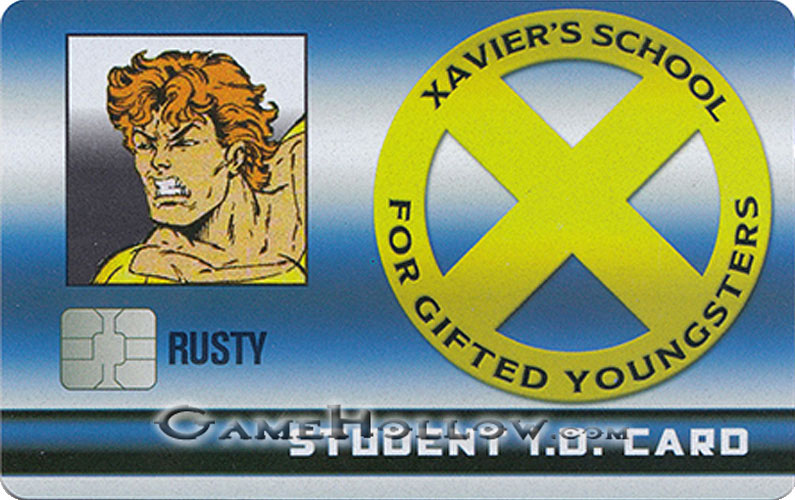Heroclix Marvel X-Men Xaviers School  XID-004 ID Card Rusty