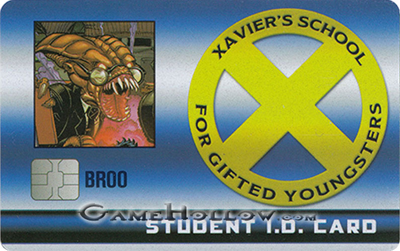 Heroclix Marvel X-Men Xaviers School  XID-007 ID Card Broo