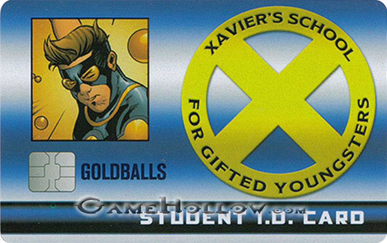 Heroclix Marvel X-Men Xaviers School  XID-008 ID Card Goldballs