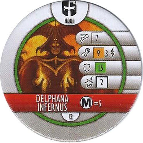 Heroclix Mage Knight H001 Delphana Infernus (horde token)