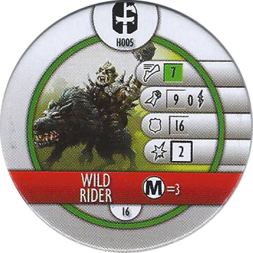 Heroclix Mage Knight H005 Wild Rider (horde token)
