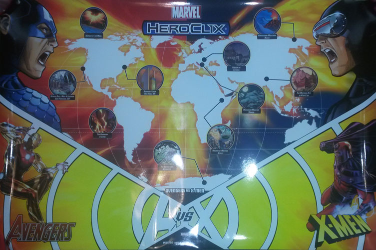 Heroclix Marvel Avengers vs X-Men Set Poster Avengers vs X-Men Promo Laminated