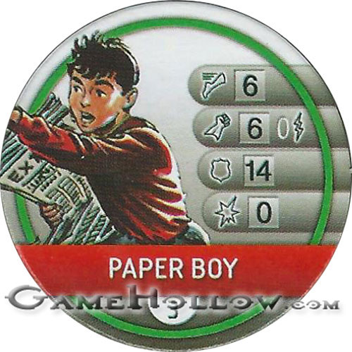 Heroclix Maps, Tokens, Objects, Online Codes Token Bystander Paper Boy (Hypertime)