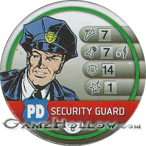 Heroclix Maps, Tokens, Objects, Online Codes Token Bystander Security Guard (Hypertime)